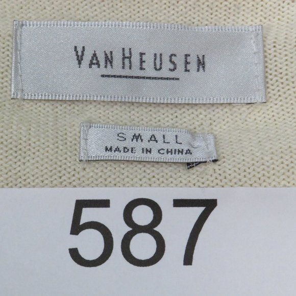 Van Heusen*Women's Long Sleeve Button Down Ruffled Design Cardigan Sweater~Small - Picture 4 of 9